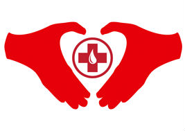 Blood donor hands logo